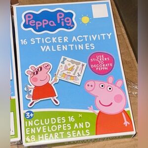 Peppa Pig Blue and Pink Valentine's Card Set